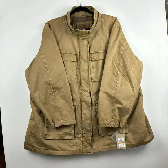 Levi’s Jacket 3X Tan  Zipped Snap Utility 4 Snap Pockets  Trucker Coat NWT - Picture 8 of 13